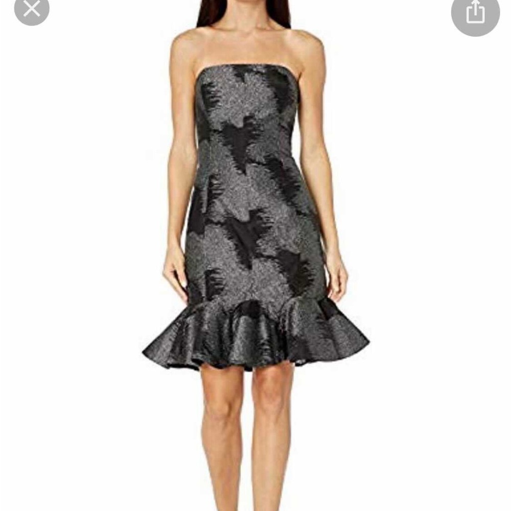 HALSTON Strapless Mini Dress
